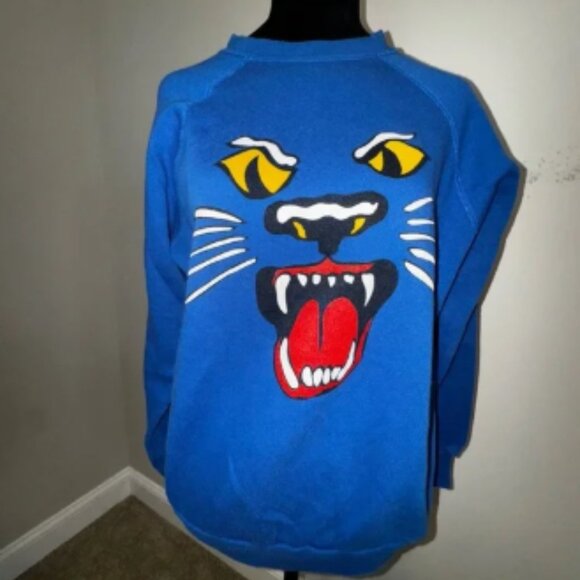Vintage UK University Of Kentucky Wildcat Sweat Shirt Made In The USA Adult Sz L - Picture 1 of 7